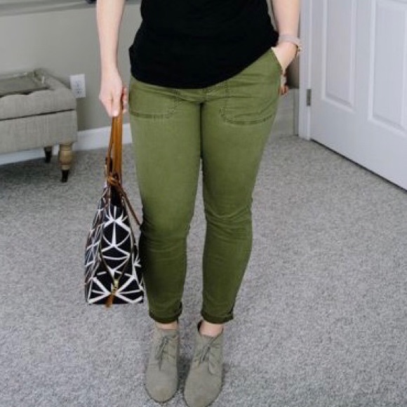 J. Crew Pants - J Crew Skinny Army Green Pant